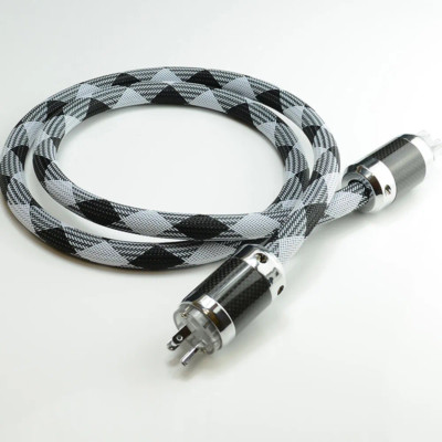 HiFi OCC US AC Rhodium Plated Plug Power Cable Audiophile Audio Main Supply Cord