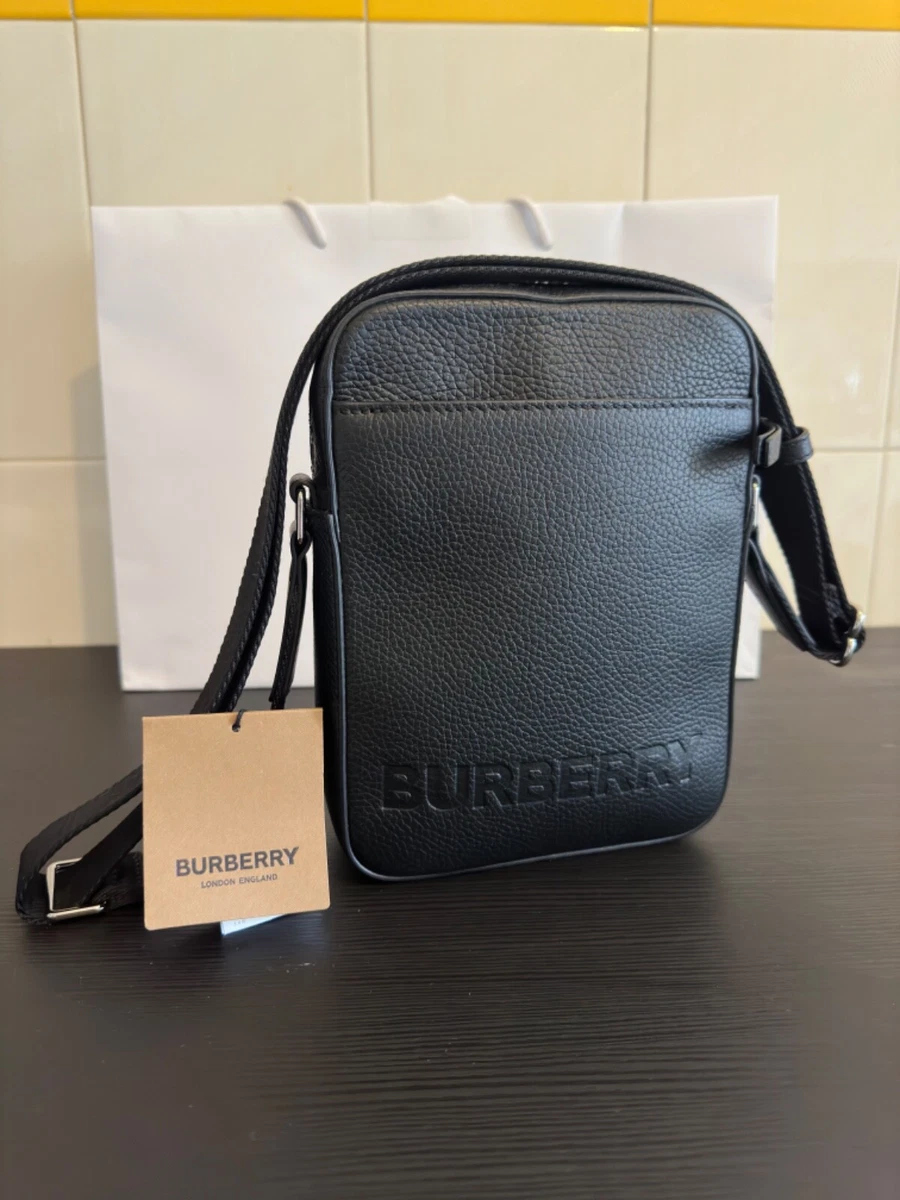 Burberry Logo Crossbody Bag in Black for Men