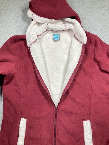 Totes Jacket Women's XL Burgundy Hooded Monkey Fleece Full Zip Up Cozy NEW - Picture 7 of 15