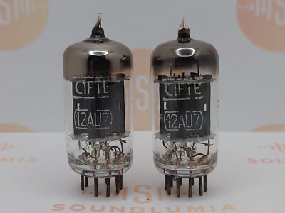 Brimar ECC82 Long Black Plates Square Getter Matched Pair Rochester'55 CIFIE LBL