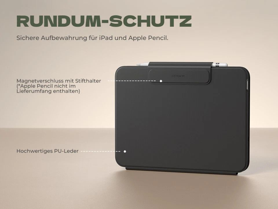 DEXNOR Tastatur Hülle für iPad 11 Generation A16 /10th mit Multi-Touch Trackpad - Bild 4 von 4