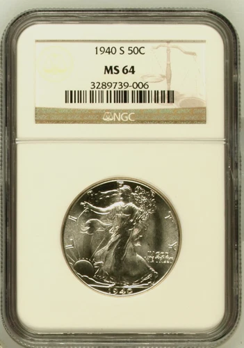 1940-S Walking Liberty 50c Half Dollar NGC MS 64