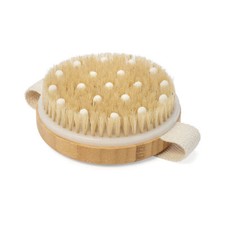 Dry Brushing Body Brush-Round Exfoliating Brush for Cellulite Lymphatic Drainage