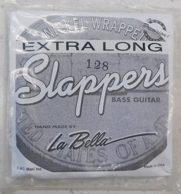 La Bella SLAPPERS Nickel .128 Single Round Wound Bass Guitar String - Extra Long