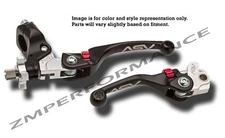 YAMAHA YZ 125 250 450F ASV F4 SERIES BLACK BRAKE AND CLUTCH LEVERS PAIR PACK