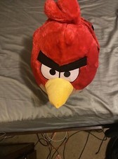 Angry Birds Red 15" Soft Plush Backpack Authentic Brand Red EUC