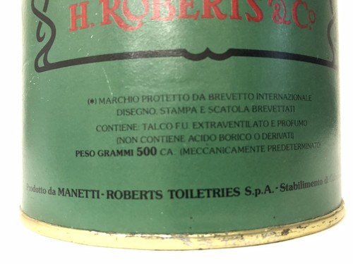 ROBERTS BOROTALCO SCATOLA TALCO 500 gr vuota - MANETTI - VINTAGE - Foto 12 di 17