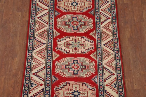 Hand-knotted wool Kazak Runner Rug Traditional Style 9' 3'' X 2' 9'' - Picture 5 of 20