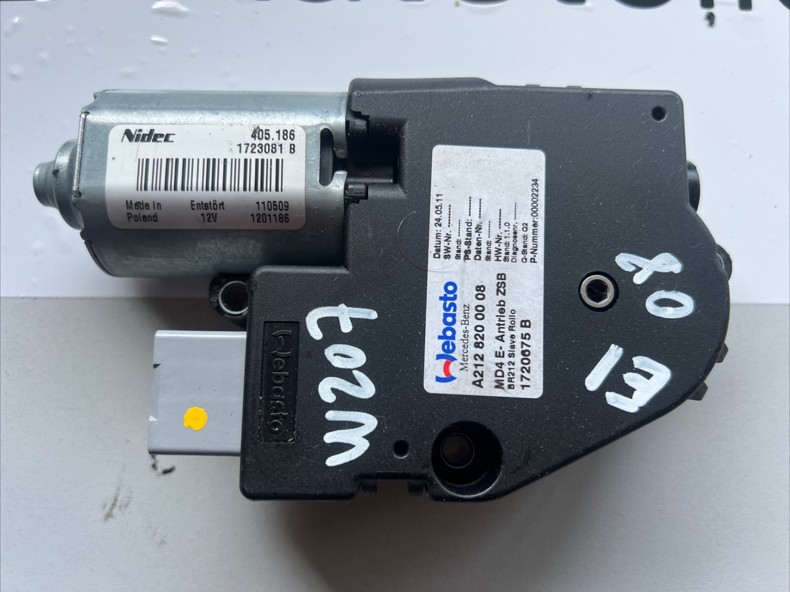 Mercedes Benz W204 W207 W212 Schiebedach Motor Antrieb A2128200008 ...