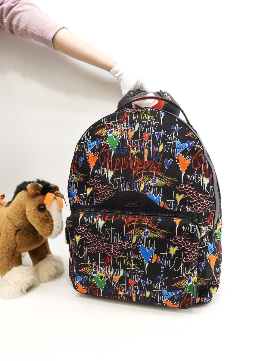 Christian Louboutin Backloubi Backpack Nylon Leather Black  display picture 2