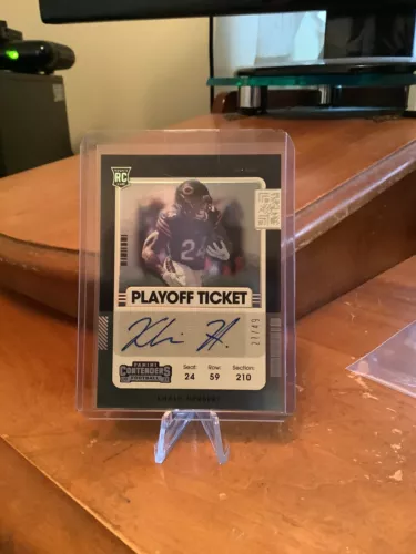 2021 Contenders Khalil Herbert Playoff Ticket Variation Rookie Auto RC #27/49