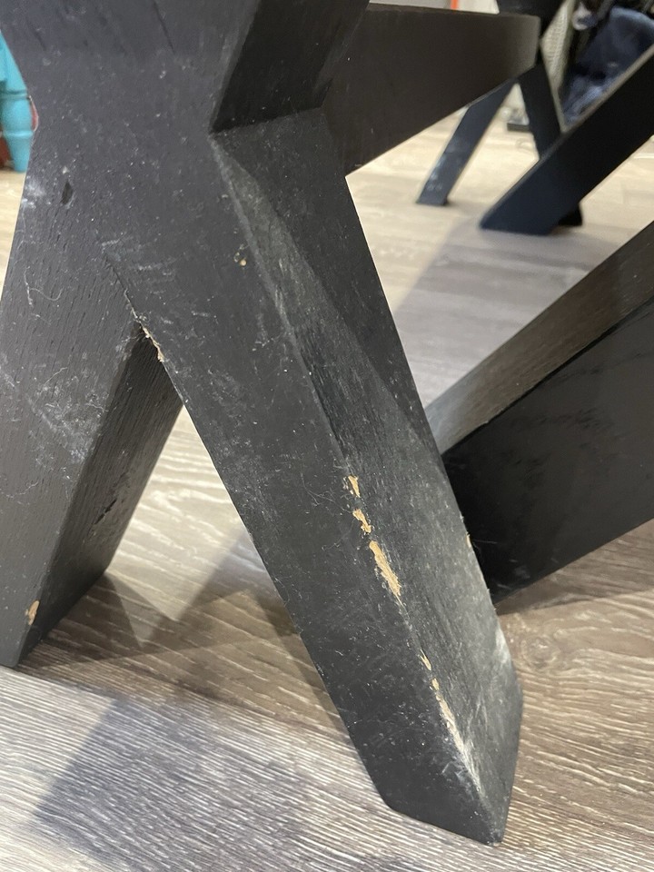 Live Edge Solid Oak Farmhouse Dining Table and Benches with Hardwood