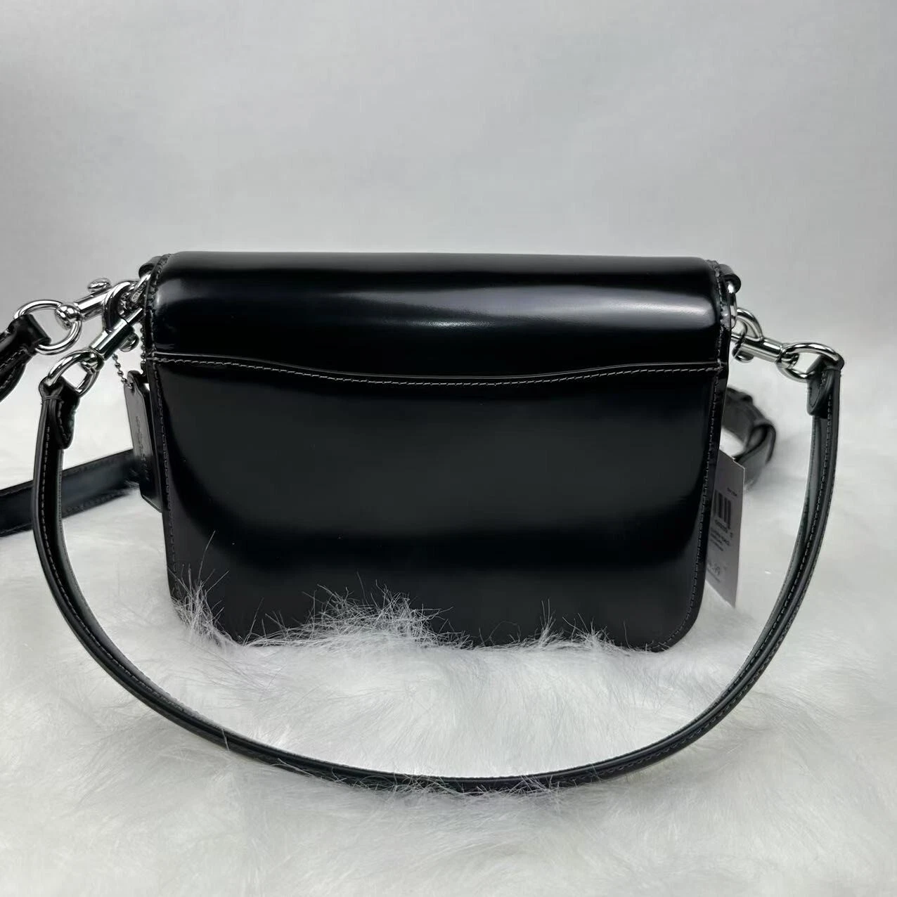 Borsa a tracolla Coach Quinn in pelle nero novità CY657 nuova con etichette