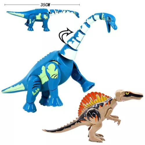 Jurassic Brachiosaurus/Spinosaurus Dinosaurier Modell Bausteine Spielzeug Neu - Bild 2 von 10