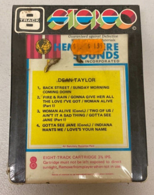 DEAN TAYLOR SELF TITLED HEMISPHERE SOUNDS 8 TRACK CARTRIDGE