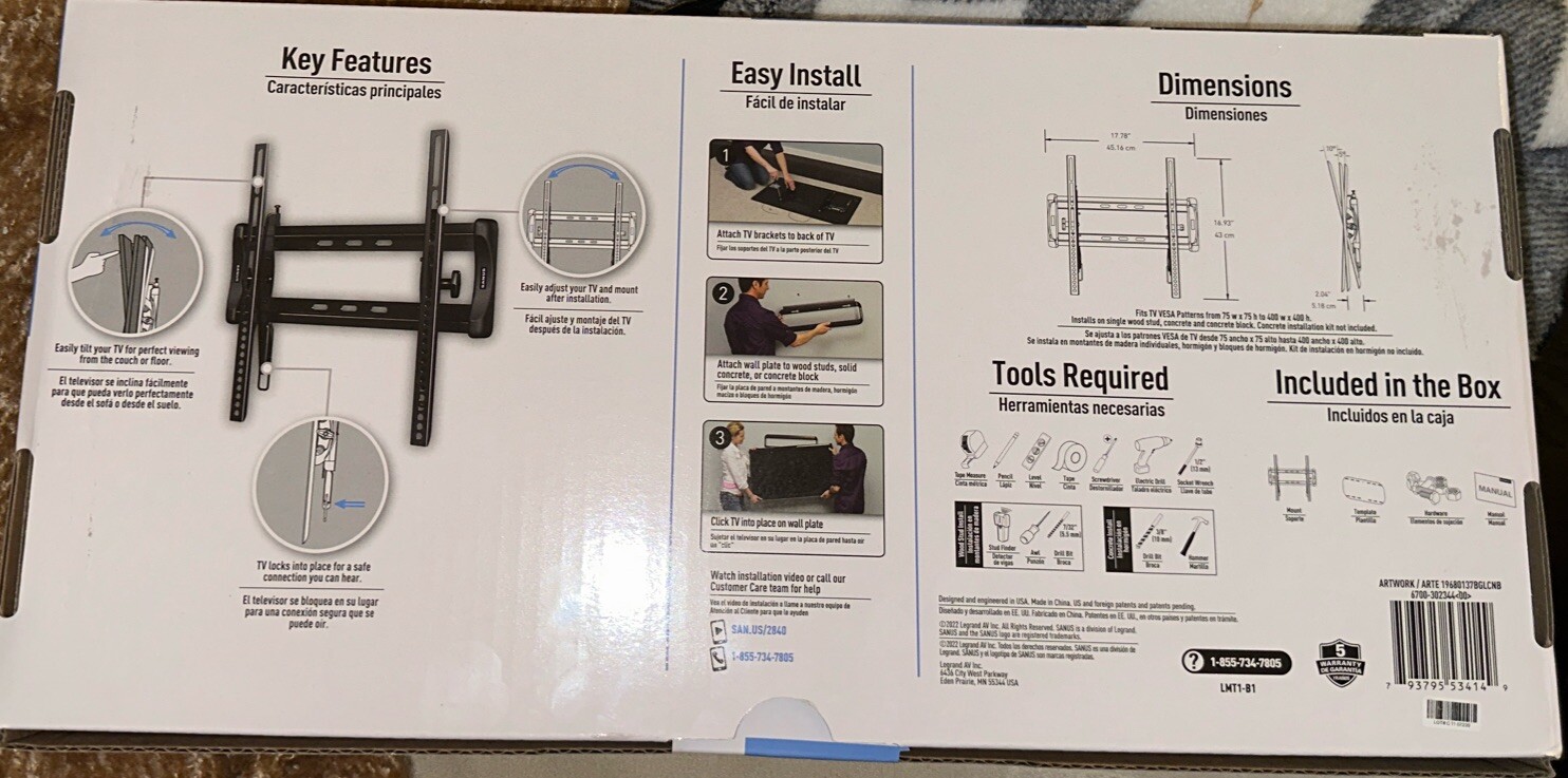 Sanus 32”55” Tilting TV Mount eBay