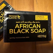 Personal Care African Black Soap With Shea Butter  4oz Bar New
