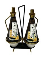 Alfa Ceramiche, Italia 1950 Oliera Selt And Pepper
