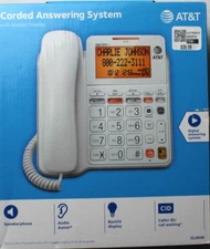 AT&T Speakerphone Answering System Corded Single Line LG Display White [CL4940]