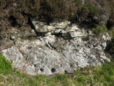 Photo 6x4 Keils cup-marked outcrop Craigenhouses At least twenty-eight cu c2005