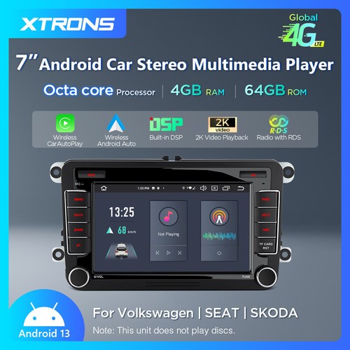 DVR+ 7" Android 13 Car Stereo CarPlay GPS Navi Radio For VW Golf Eos Passat Polo - Picture 5 of 17