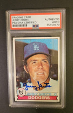 Jerry Grote Dodgers 1979 Topps Basebal Card PSA DNA Certified Authentic Auto  