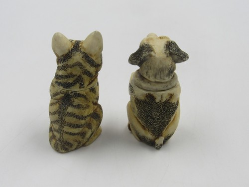 Harmony Kingdom "Pet Parade" statuina gatto e cane bigiotteria firmata in scatola - Foto 4 di 7