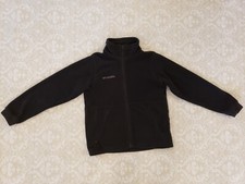 Columbia 10-12 Medium Unisex Youth Black Full Zip Fleece Jacket