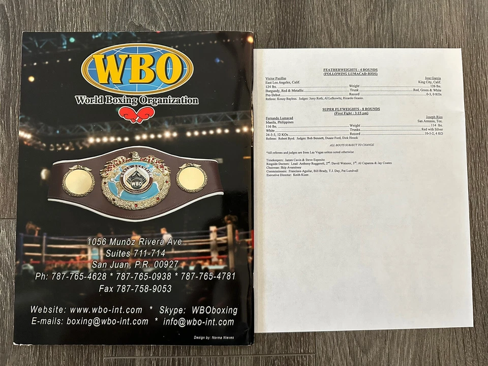 Manny Pacman Pacquiao vs Juan Manuel Marquez 3 Boxing Program - Image 2 of 2