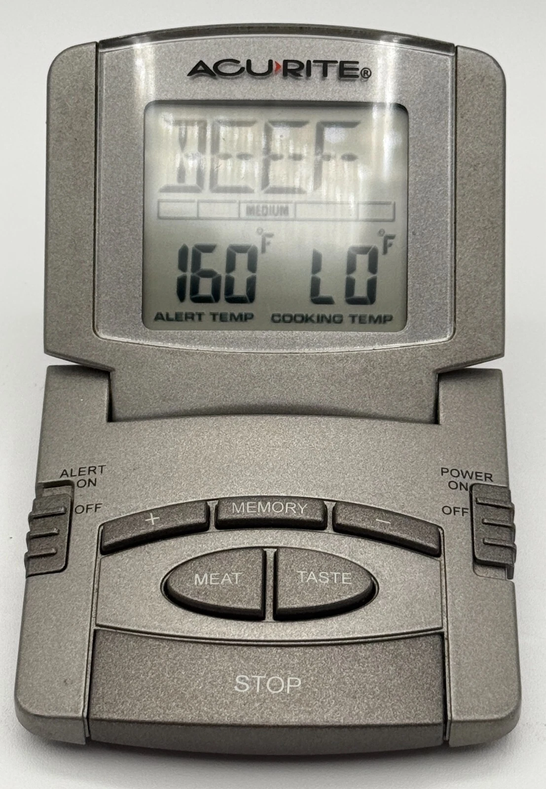 AcuRite Digital Cooking Thermometer Timer Titanium