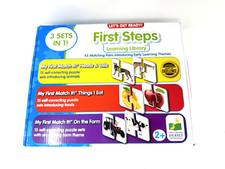 First Steps Learning Library Animals Foods Farm Match Puzzle Set - 2-5 years old