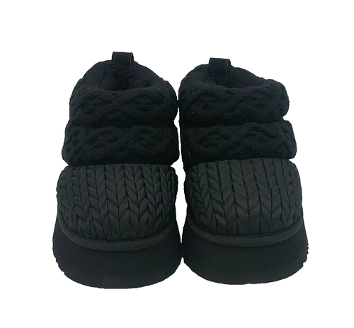 UGG TAZZ VILLA KNIT WOMEN BOOTS BLACK US 8 /UK 6 /EU 39 - Picture 2 of 6