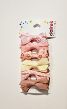 Claire's Hair Clips Set Bows Pink 6 piece Girls Hair Accessories