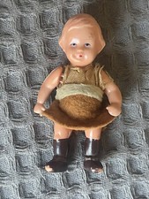 RARE Antique EDS 4/8 Germany Celluloid Baby Plastic Doll Girl 3  Dollhouse Toy