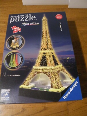 RAVENSBURGER  3D PUZZLE LA TOUR EIFFEL  NIGHT EDITION 216 PIECES