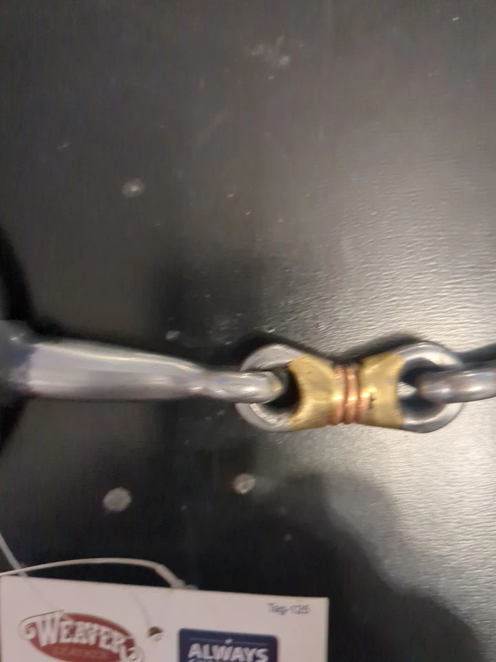 5" Dog Bone Copper Roller Snaffle O Ring Stainless HORSE BIT - Free Shipping - Image 4 of 4