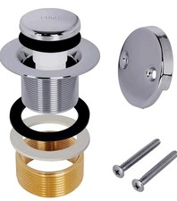 Bathtub Drain Tip-Toe Tub Trim Kit with Two-Hole Overflow Faceplate Universal...