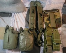 USGI LG Army Web PISTOL BELT  Army H SUSPENDERS Set LBE ALICE 2 canteen Pouches