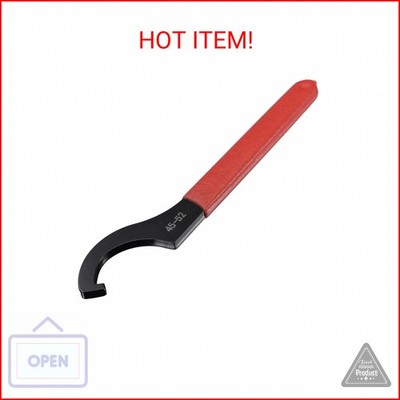 uxcell C Hook Spanner Wrench Collet Chuck for 45-52mm Round Nut, with Red Non-sl