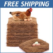 Coconut Palm Chicken Nesting Pads - 24 Durable Liners for Clean Egg Collection