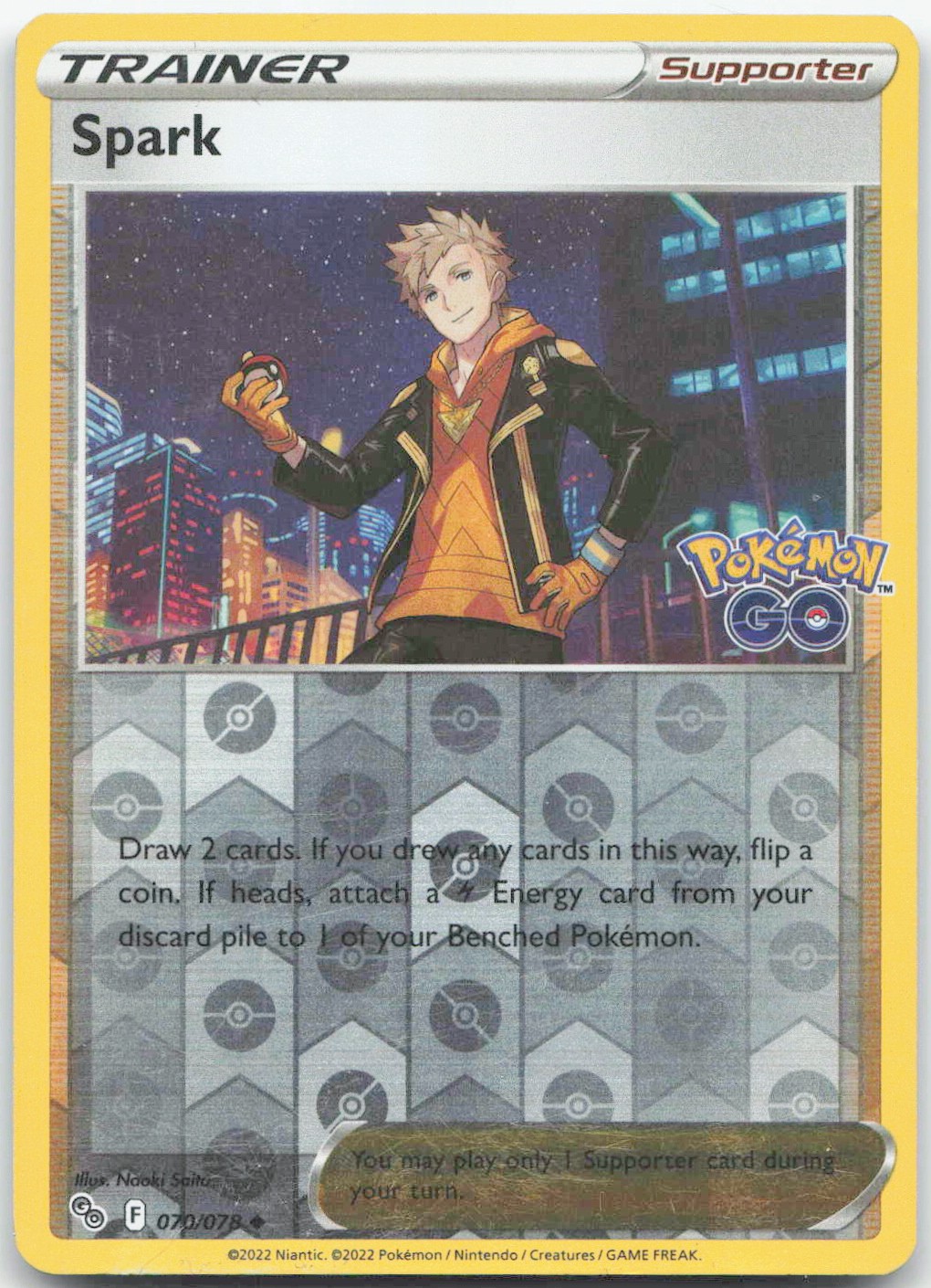 Pokemon Spark Pokemon GO PGO #070/078 Uncommon Reverse Holo NM