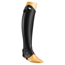 Parlanti Calfskin Elastic Mini Chaps-Black