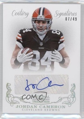 2013 Panini National Treasures Century Signatures 7/49 Jordan Cameron Auto 5x8