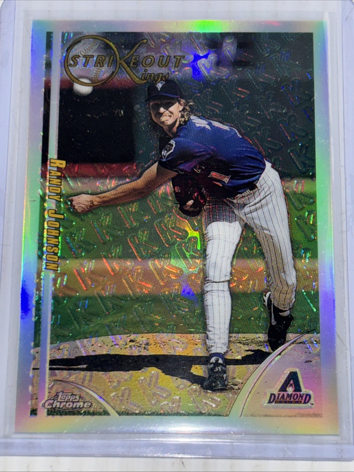 1999 Topps Chrome Randy Johnson Refractor #448 Strikeout Kings Seattle Mariners