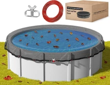 Pool Leaf Net Cover for 24 Ft,Leaf Net for above Ground round Pool, Heavy Duty S