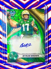 2024 Bowman University Best Byrum Brown Green Mini Diamonds Auto /99 #BOA-BB