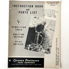 Chicago Pneumatic Tool Company Vintage 1948 Instruction Book Parts List 2nd Ed.