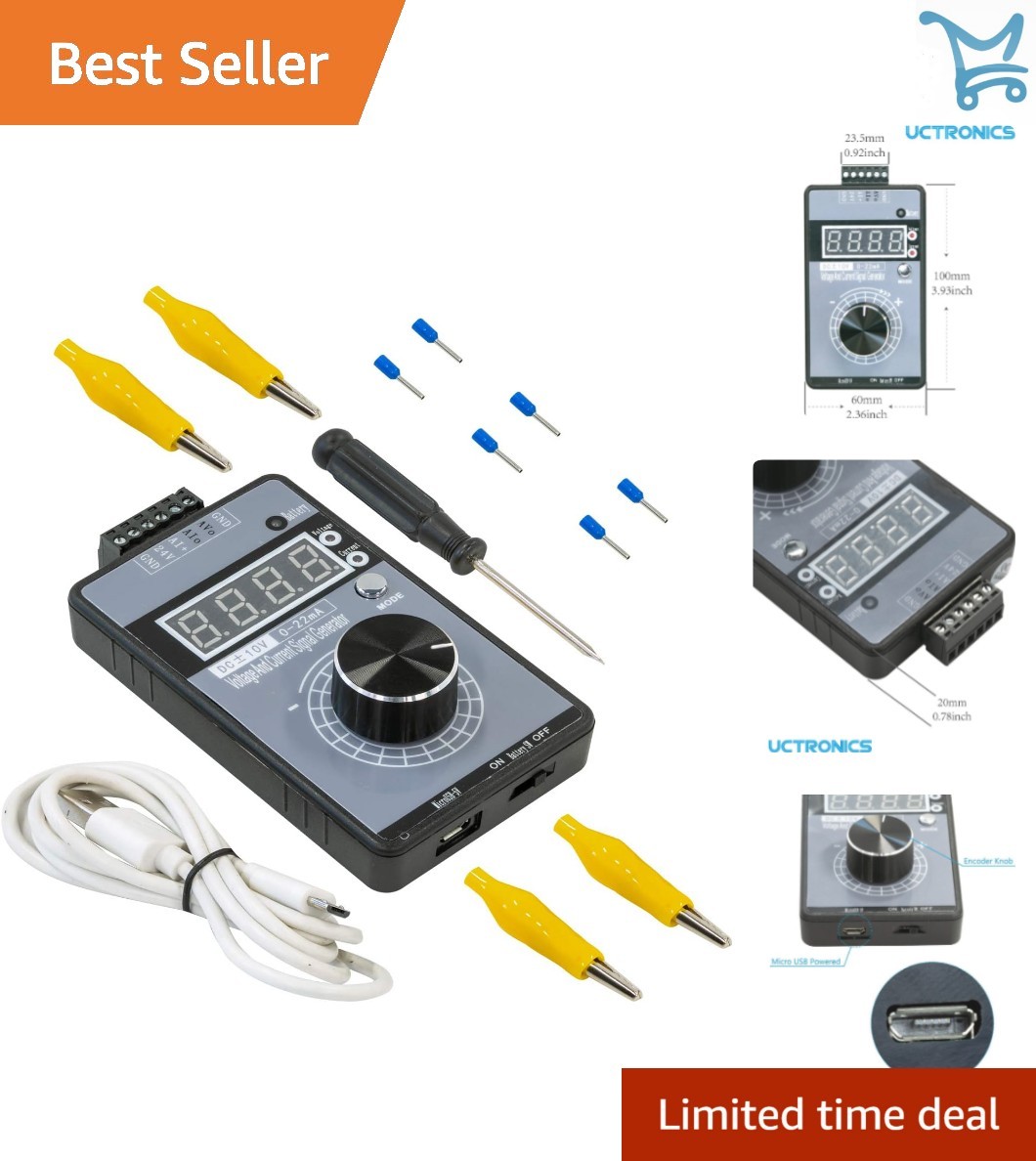 DC Signal Generator 0-10V 4-20mA USB Power Supply for PLC Testing Device