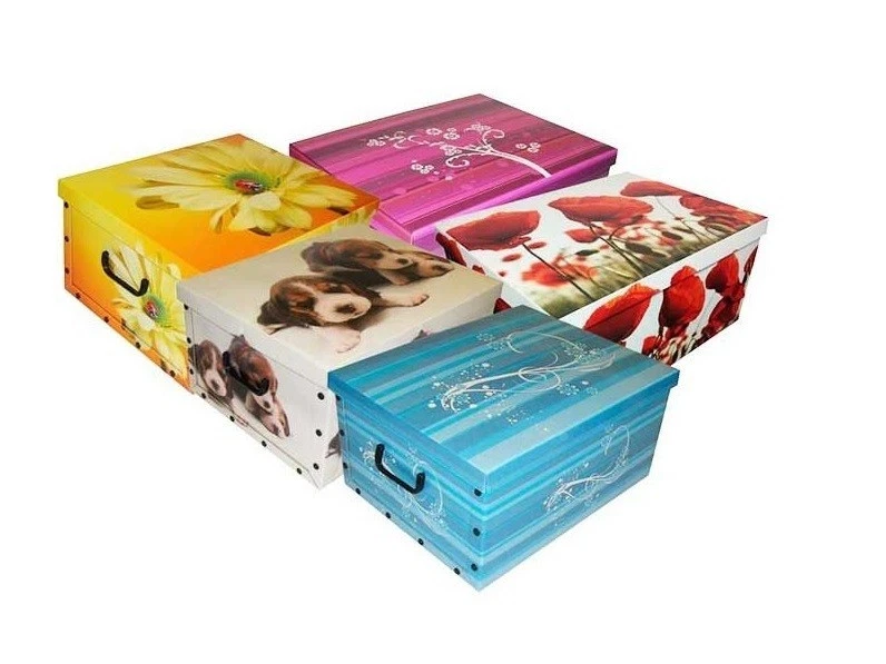 Aqash Scatola Organizer Pieghevole Per Lenzuola - Contiene Set Queen/King - Con Etichetta, 2 Pezzi