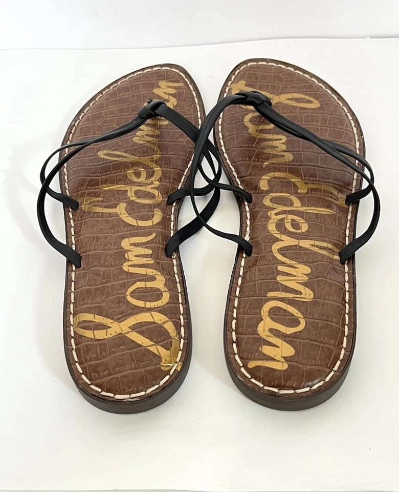 NWT Sam Edelman Gerianne Women Black Flip Flop Sandals - US 10.5 - Изображение 4 из 4